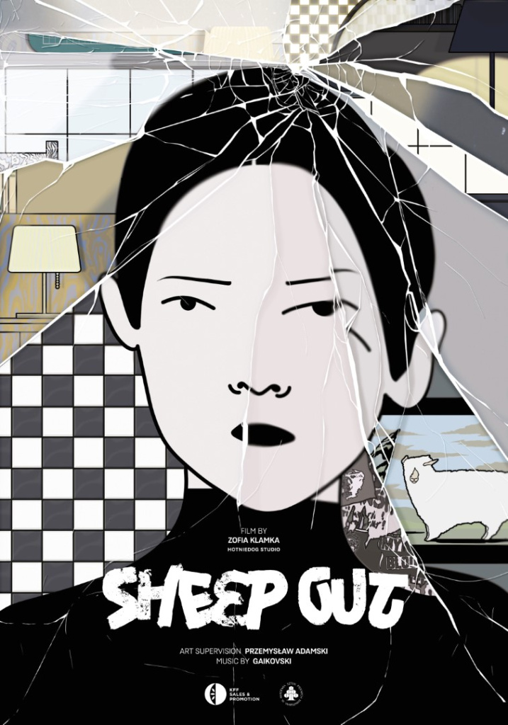 Sheep Out – plakat, rysunek cyfrowy, 100 70 cm