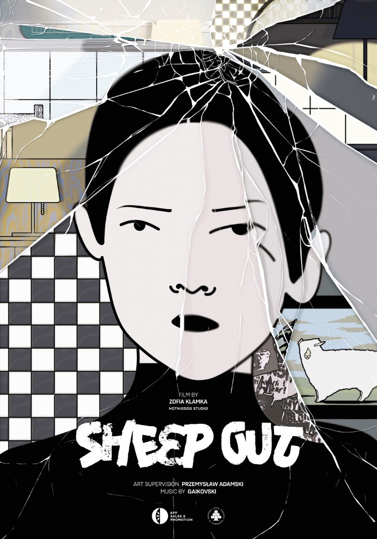 Sheep Out – plakat, rysunek cyfrowy, 100  70 cm