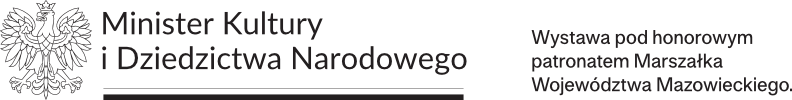 Logo Ministerstwa Kultury i Dziedzictwa Narodowego wraz z informacją o patronacie Marszałka Województwa Mazowieckiego