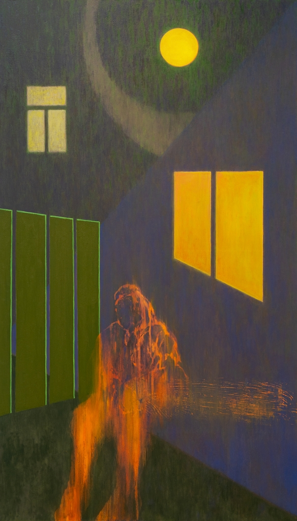 Szcz¬ÿcie..., olej na pêótnie, 130 x 75 cm, 2020